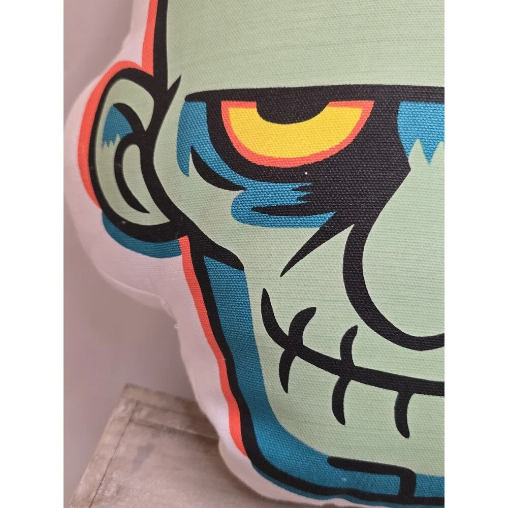 Hyde & Eek Frankenstein Glow in the Dark Shaped Throw Pillow Halloween Monster